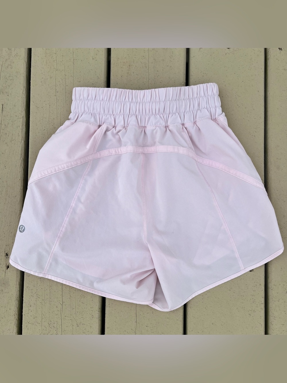 Lululemon track that shorts 5” size 4 pink liner cut out